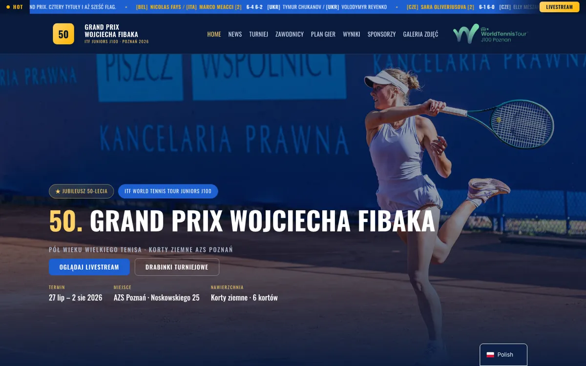 Strona główna gpwfibaka.com na komputerze