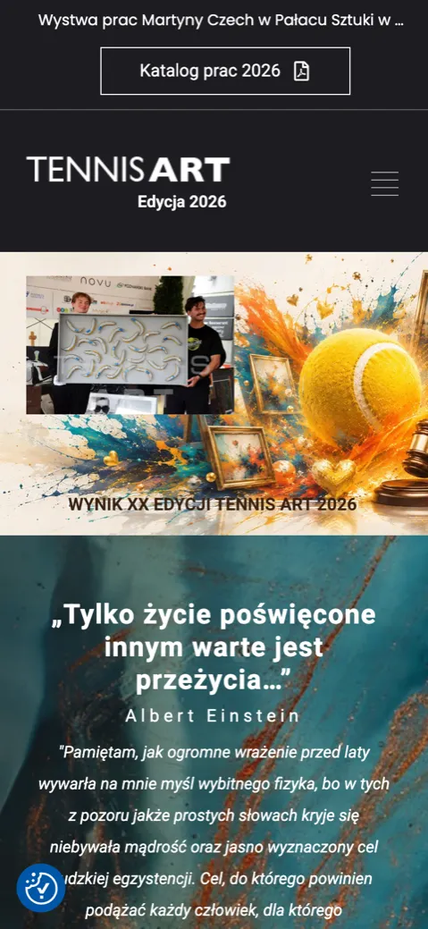 tennisart.pl na telefonie